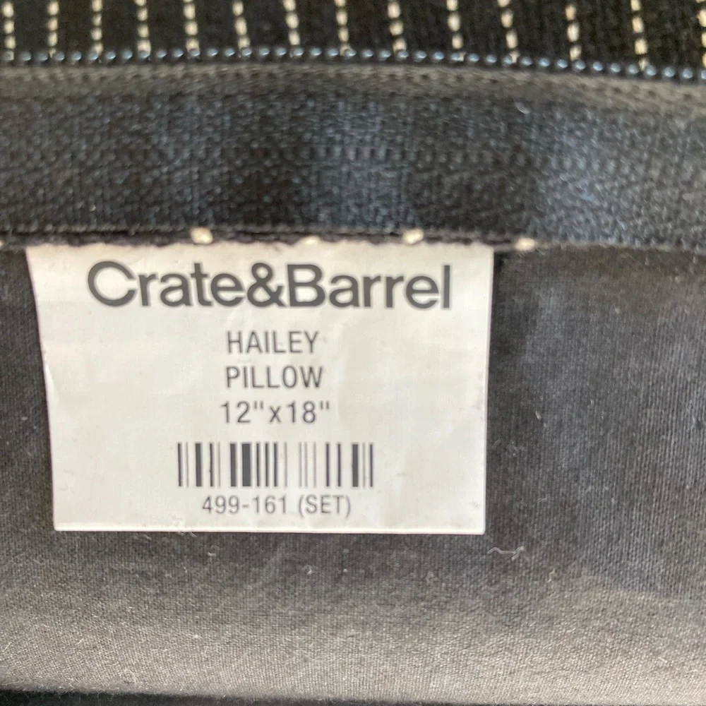 2 Crate&Barrel hailey pillow covers 12”x18”